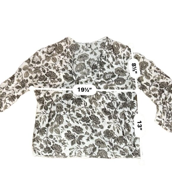 (5 for $25) Lucky Brand Floral Peasant Blouse size small - Picture 6 of 6